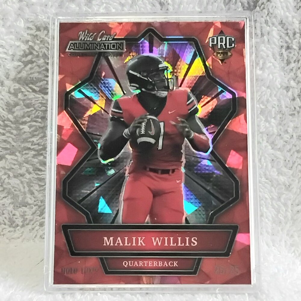 3/$25 Mint 2021 Wild Card Alumination Malik Willis PRC Red.. L.P. Card ANBC-55!!